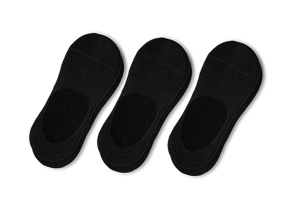 Combed Cotton Cushioned No Show Socks - 3 pack
