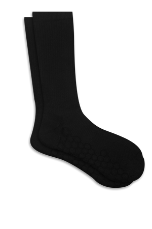 Combed Cotton Padded Crew Socks - Green