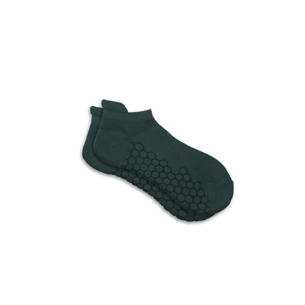 Combed Cotton Padded Ankle Socks - Green